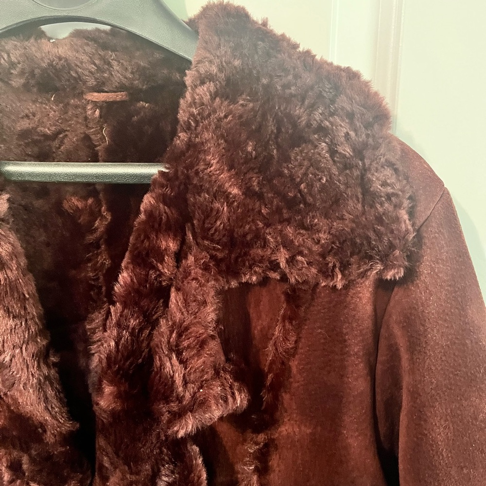 Wilsons Leather Brown Teddy Jacket Classic Design - Picture 2 of 5
